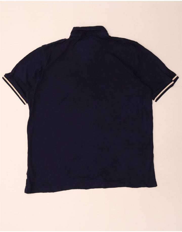 Ted Baker herre polo shirt str. 5 XL marineblå bomuld