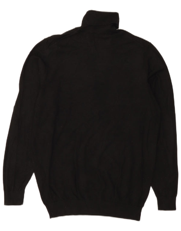 Zara Herre rullehals sweater Medium Sort viskose