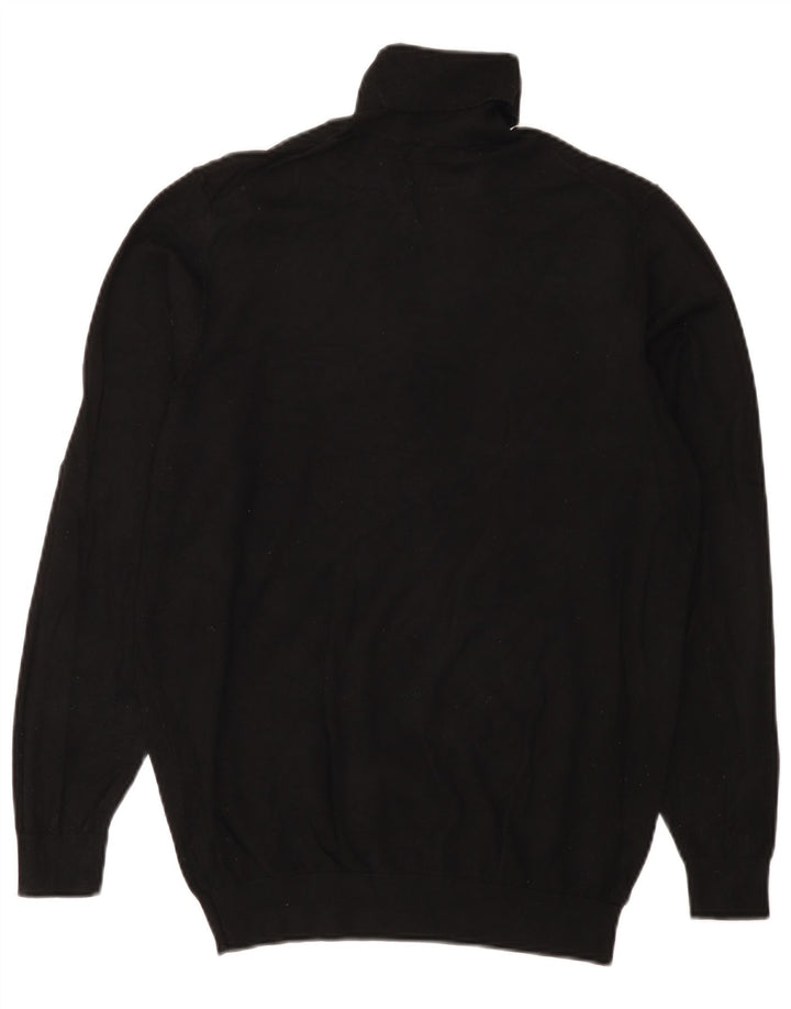 Zara Herre rullehals sweater Medium Sort viskose