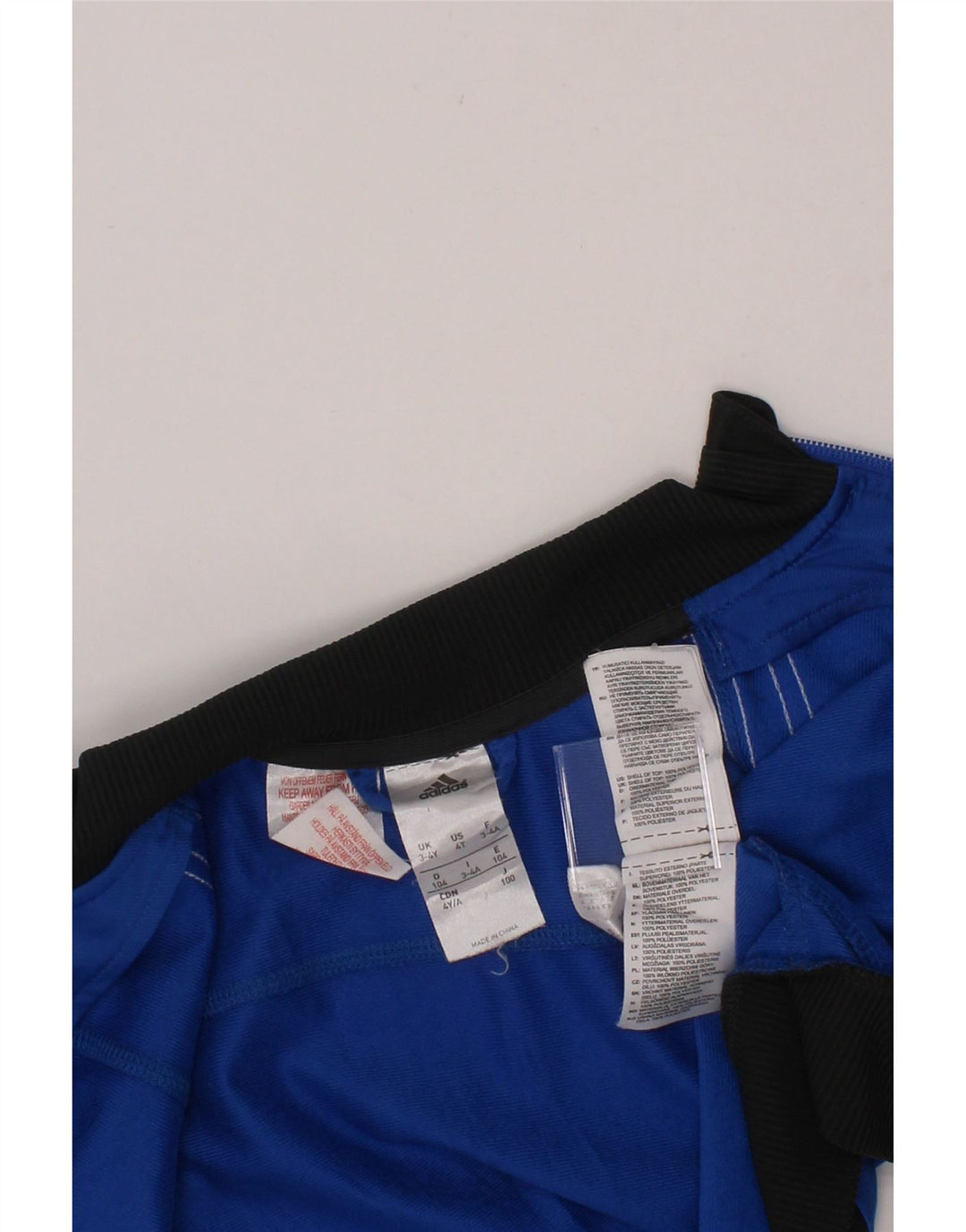 ADIDAS Boys Tracksuit Top Jacket 3-4 Years Blue Polyester Vintage Adidas and Second-Hand Adidas from Messina Hembry 