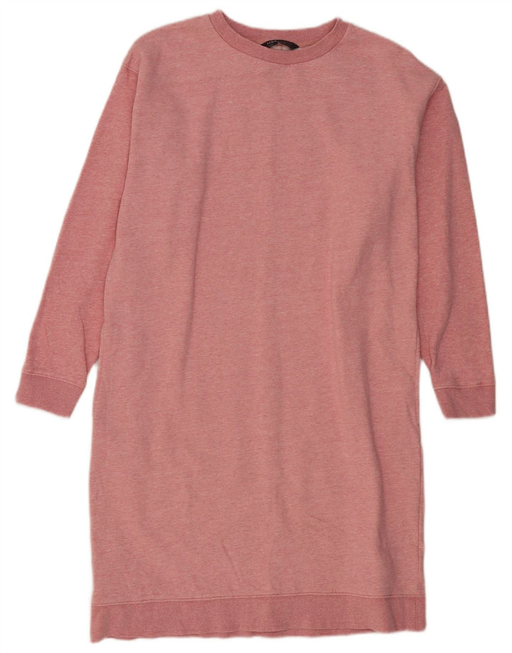 MARKS & SPENCER Dame oversized jumperkjole UK 10 Small Pink Flecked