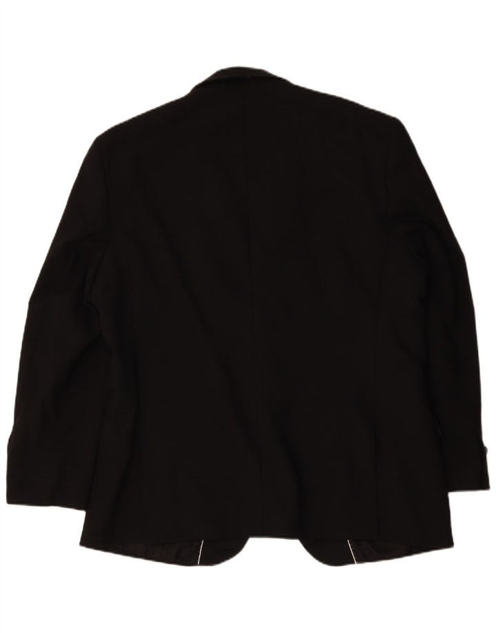 Marks & Spencer Herre Short 2 Button Blazer Jacket UK 44 2XL Sort Polyester