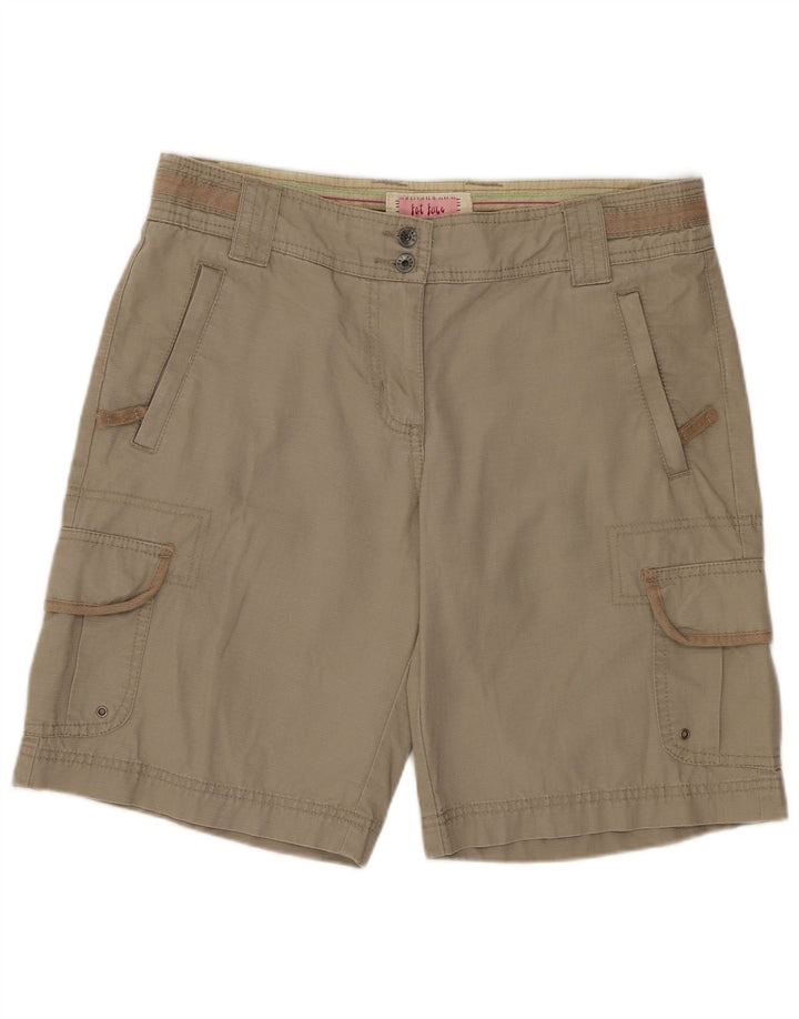 Fat Face Dame Cargo Shorts UK 12 Medium W30 Khaki Bomuld
