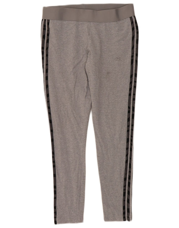 Adidas Dame Leggings UK 16/18 Stor Grå Bomuld