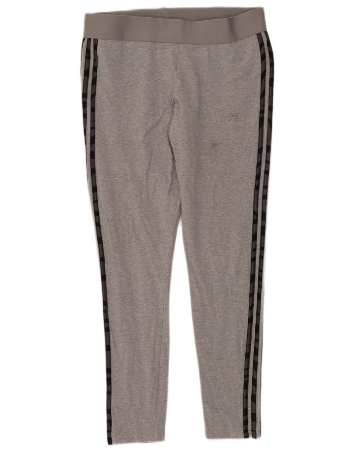 Adidas Dame Leggings UK 16/18 Stor Grå Bomuld