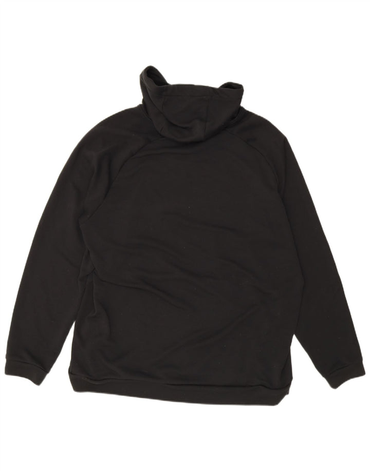 Nike Herre Dri Fit Grafisk Hoodie Jumper 2XL Sort Polyester