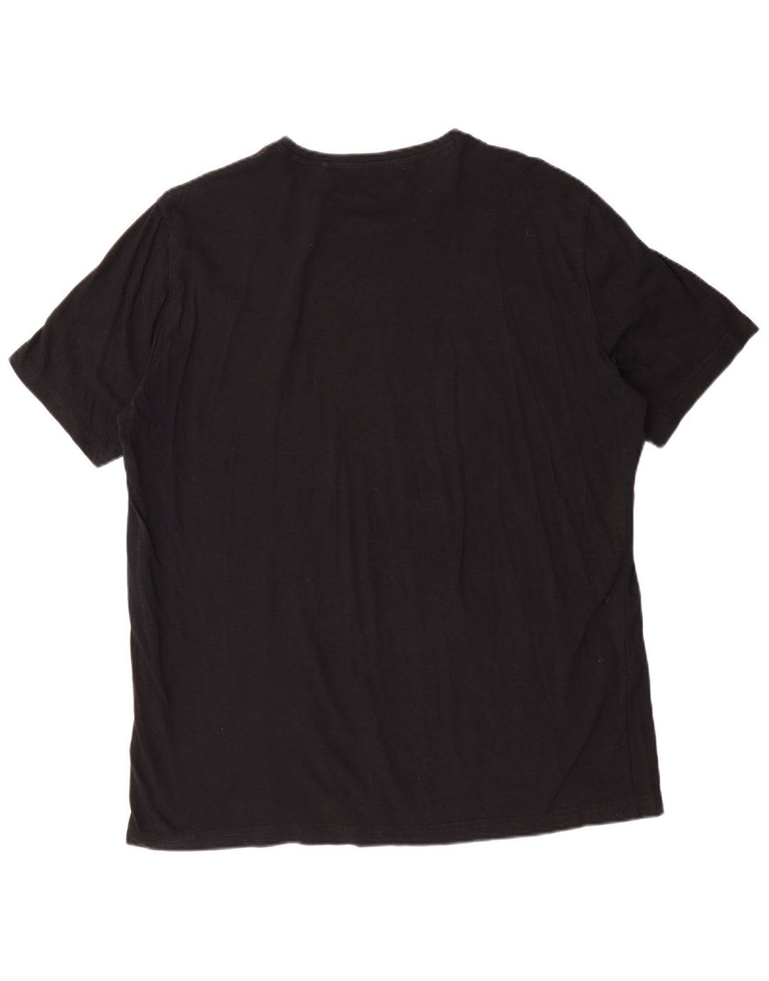 MUSTANG Herre Grafisk T-Shirt Top XL Sort Bomuld