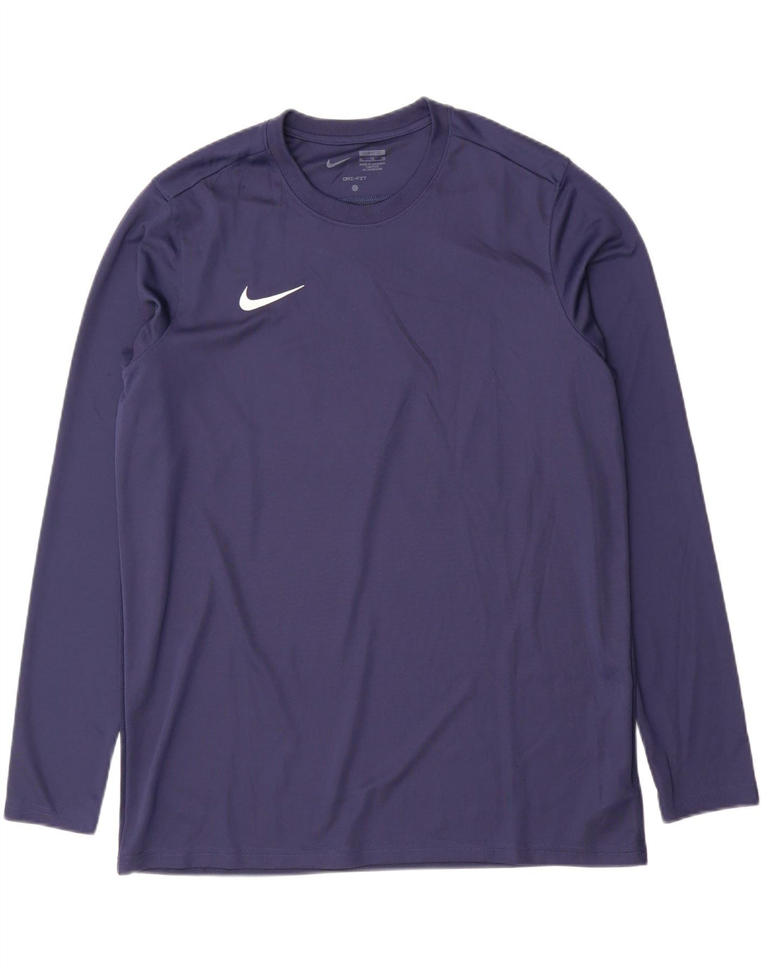 Nike Herre Dri Fit Slim Fit Top Langærmet XL Marineblå Polyester