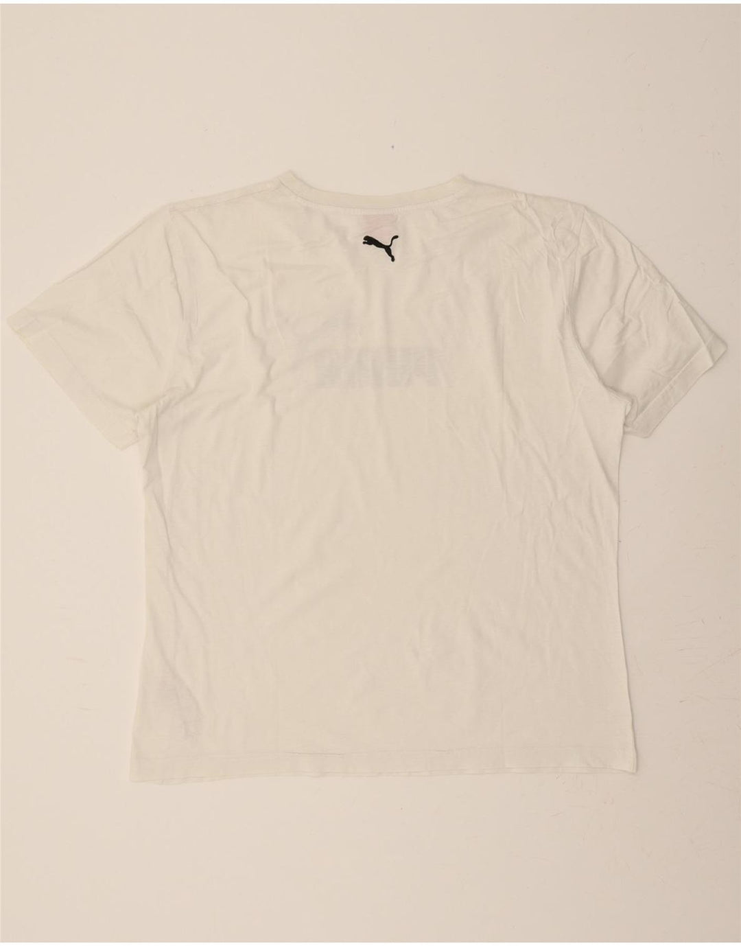 PUMA Mens Graphic T-Shirt Top Large White Cotton Vintage Puma and Second-Hand Puma from Messina Hembry 