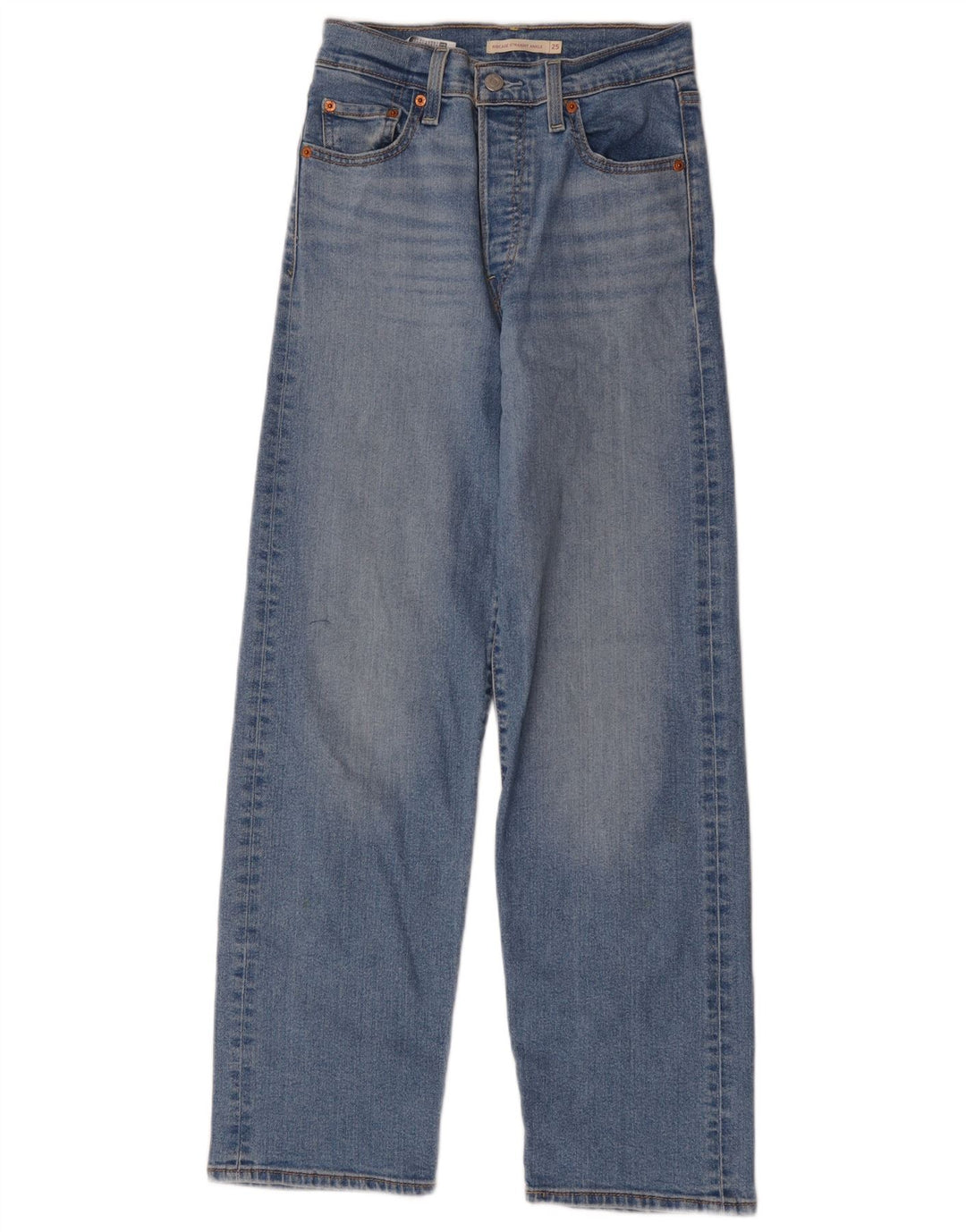 Levi's Dame Ribcage Straight Jeans W25 L29 Blå Bomuld