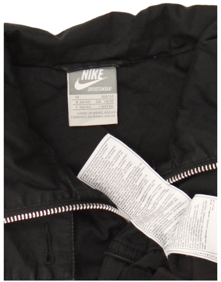 Nike Bomberjakke til kvinder UK 10/12 Medium Sort Bomuld