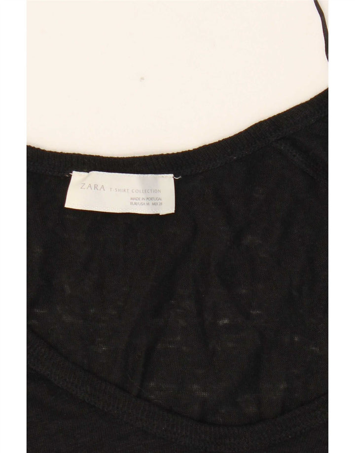 Zara Dame Top 3/4 ærme UK 12 Medium Sort