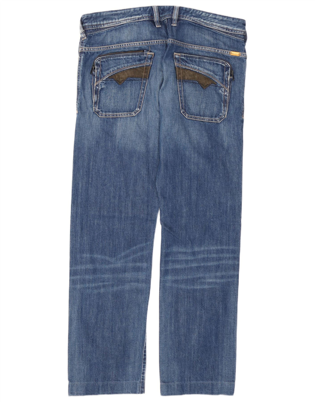 Diesel Herre Poiak Straight Jeans W33 L30 Blå Bomuld