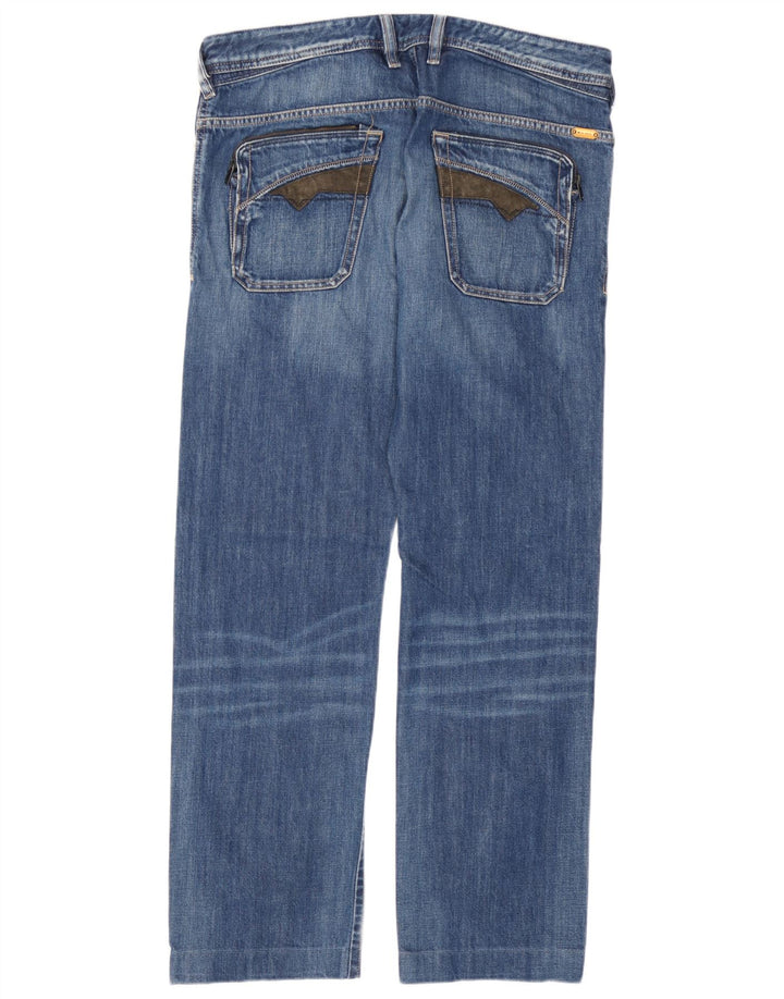 Diesel Herre Poiak Straight Jeans W33 L30 Blå Bomuld