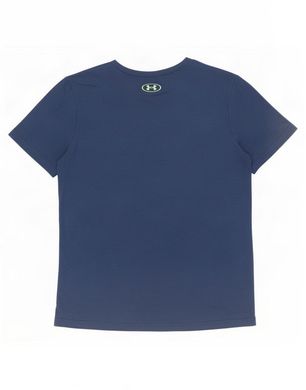 Under Armour Boys Grafisk T-Shirt Top 11-12 År Stor Blå Bomuld