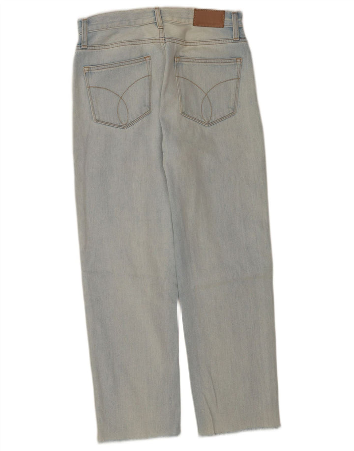 Calvin Klein Dame Straight Jeans W28 L25 Blå Bomuld