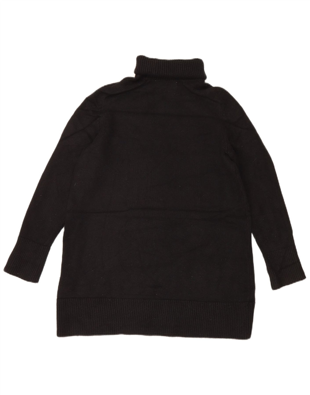 Zara Womens Longline Oversized Roll Neck Jumper Sweater UK 10 Small Black