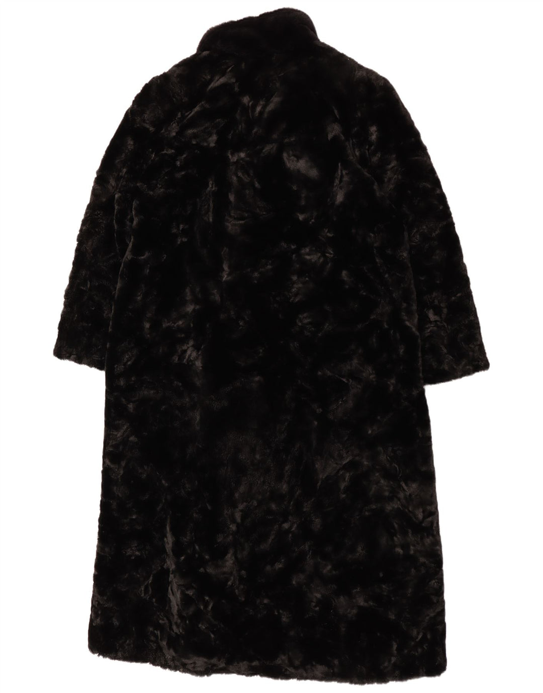 Libra Dame imiteret Pels Overfrakke UK 16 Large Black Modacryl