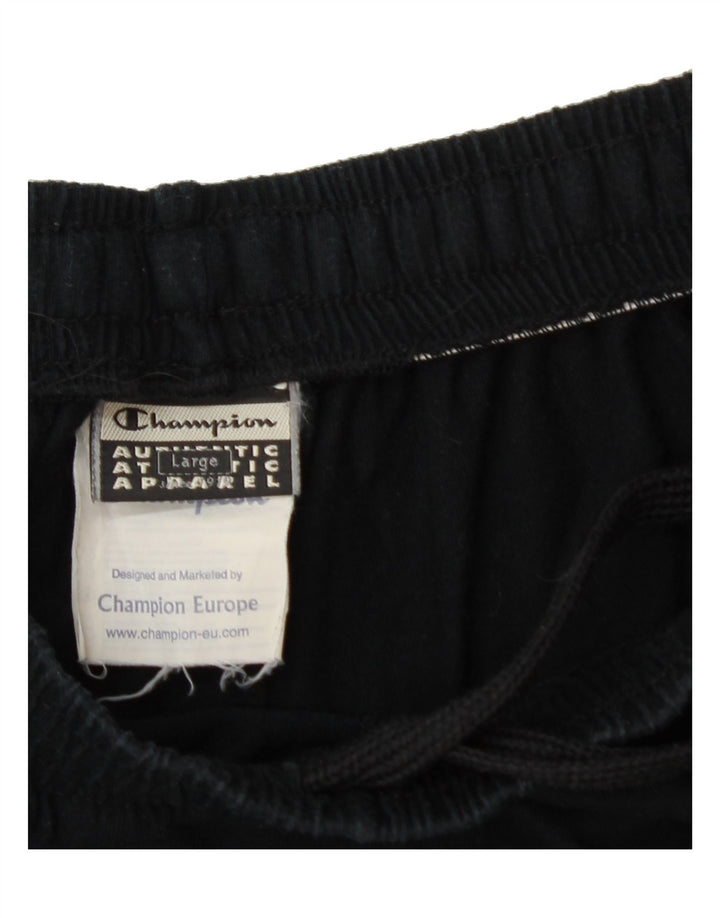 CHAMPION Mens Sport Shorts Large Black Cotton Vintage Champion and Second-Hand Champion from Messina Hembry 