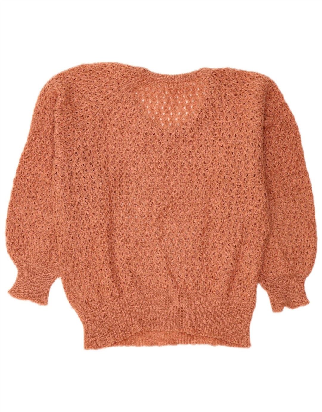 Vintage Dame V-hals sweater IT 42 Medium Brun