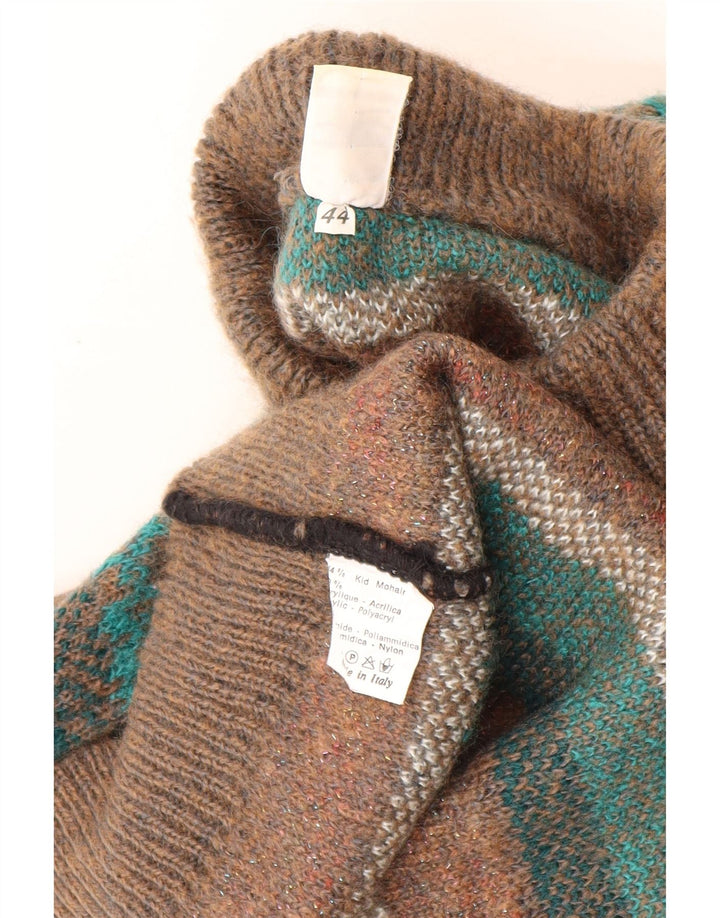 Maglificio Dame Turtle Neck Sweater IT 44 Medium Brun Geometrisk