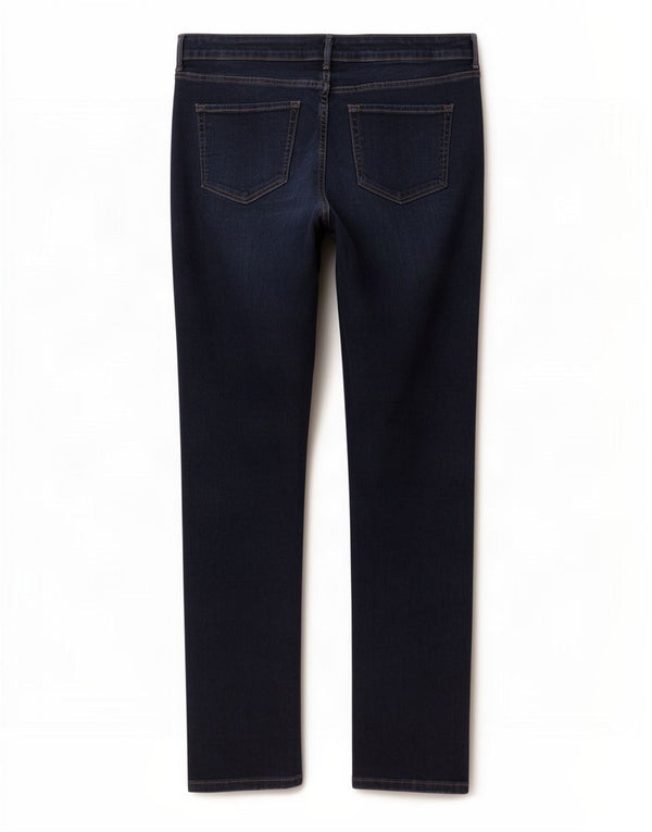 Marks & Spencer Dame Slim Jeans UK 24 4XL W42 L29 Marineblå Bomuld