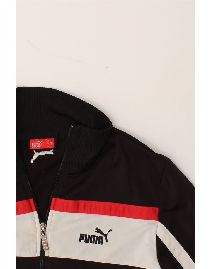 PUMA Mens Tracksuit Top Jacket Small Black Colourblock Vintage Puma and Second-Hand Puma from Messina Hembry 