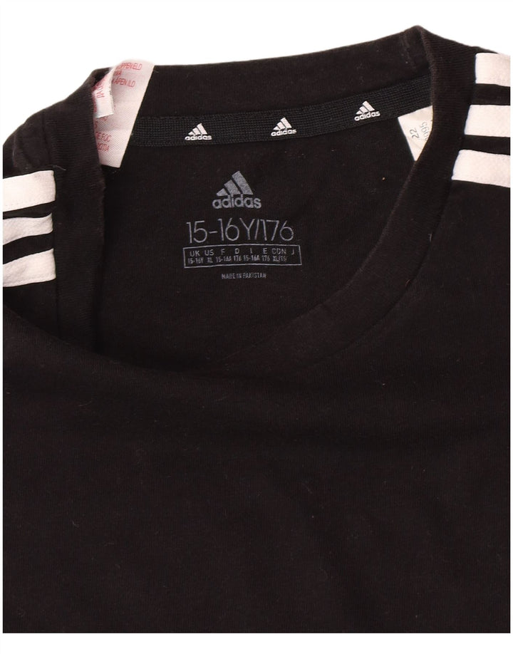 Adidas Boys T-Shirt Top 15-16 år Sort