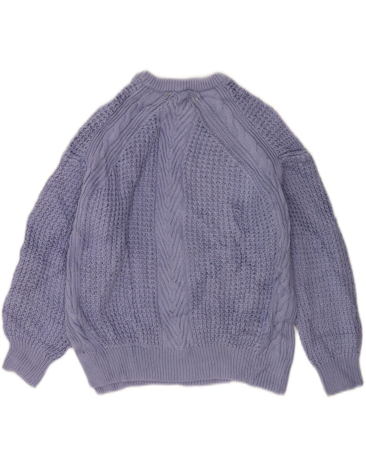 Marks & Spencer Dame Oversized Boat Neck Jumper Sweater UK 8 Small Purple