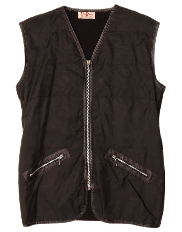 Betty Barclay Mens Weekend Gilet Small Black Wool