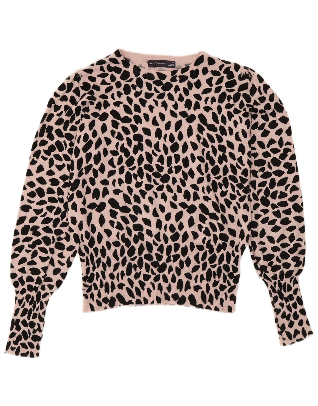 Marks & Spencer Dame Boat Neck Jumper Sweater UK 10 Small Pink