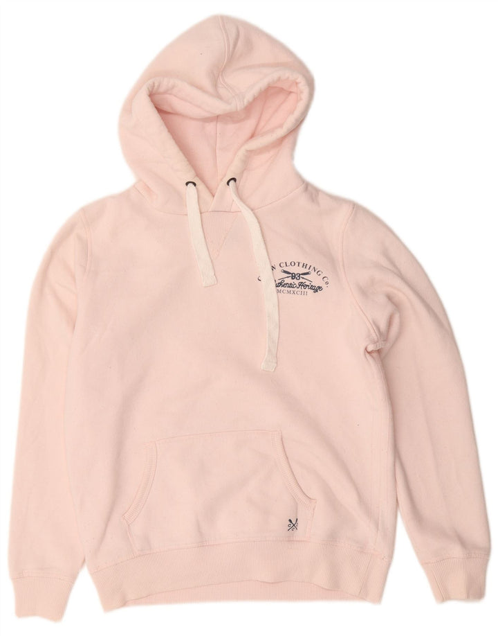 Crew Clothing Dame Oversized Hoodie Jumper UK 10 Small Pink Polyester