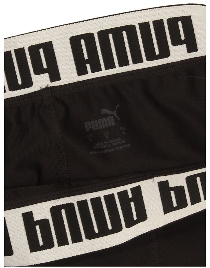 Puma Graphic Crop Leggings til kvinder UK 14 Large Black