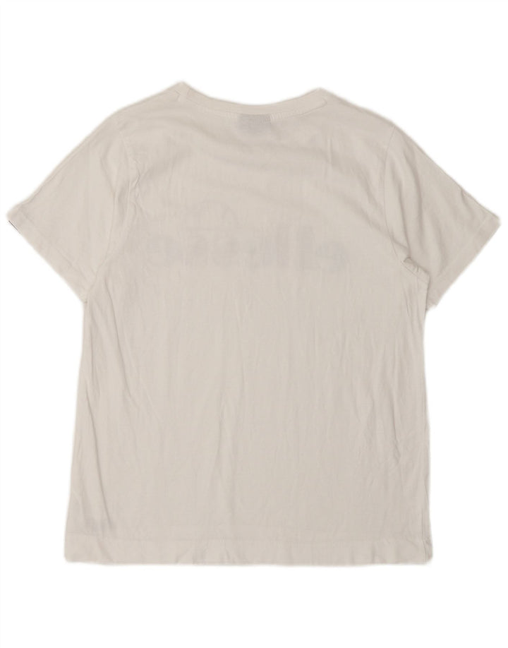 ELLESSE Piger Grafisk T-Shirt Top 12-13 År Hvid Bomuld