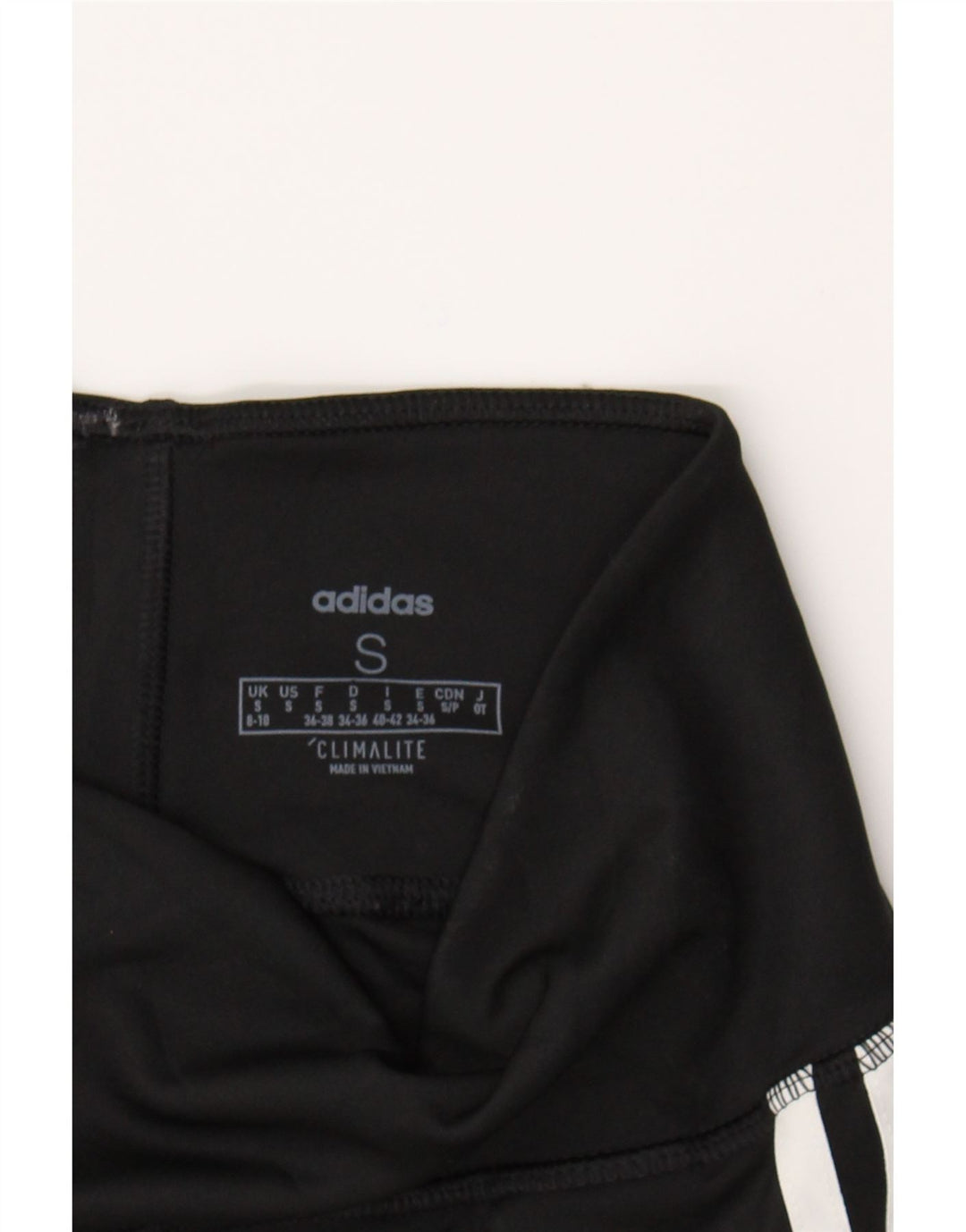 ADIDAS Womens Climalite Capri Leggings UK 8/10 Small  Black Polyester Vintage Adidas and Second-Hand Adidas from Messina Hembry 