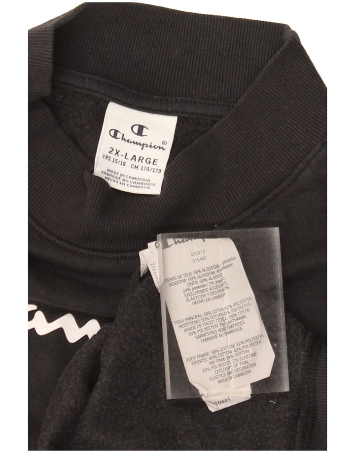 CHAMPION Grafisk sweatshirt til drenge 15-16 år 2XL sort bomuld