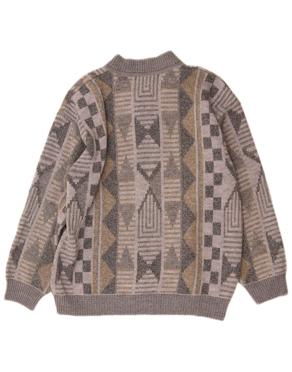 Steiner Herre Cardigan Sweater XL Flerfarvet Geometrisk