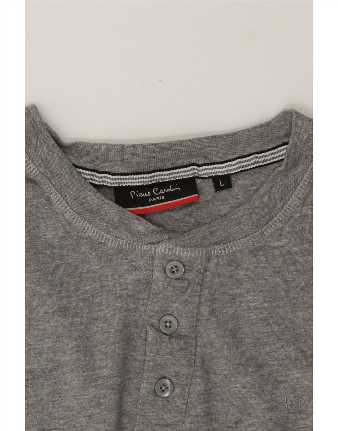PIERRE CARDIN Mens T-Shirt Top Large Grey Cotton Vintage Pierre Cardin and Second-Hand Pierre Cardin from Messina Hembry 
