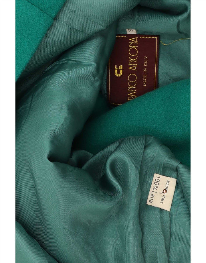 Franco Ancona Dame Oversized Dobbeltradet Frakke IT 46 Stor grøn uld