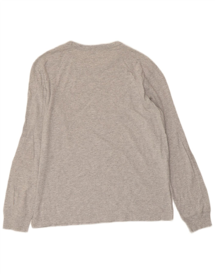 CHAMPION Mens Top Long Sleeve Small Grey