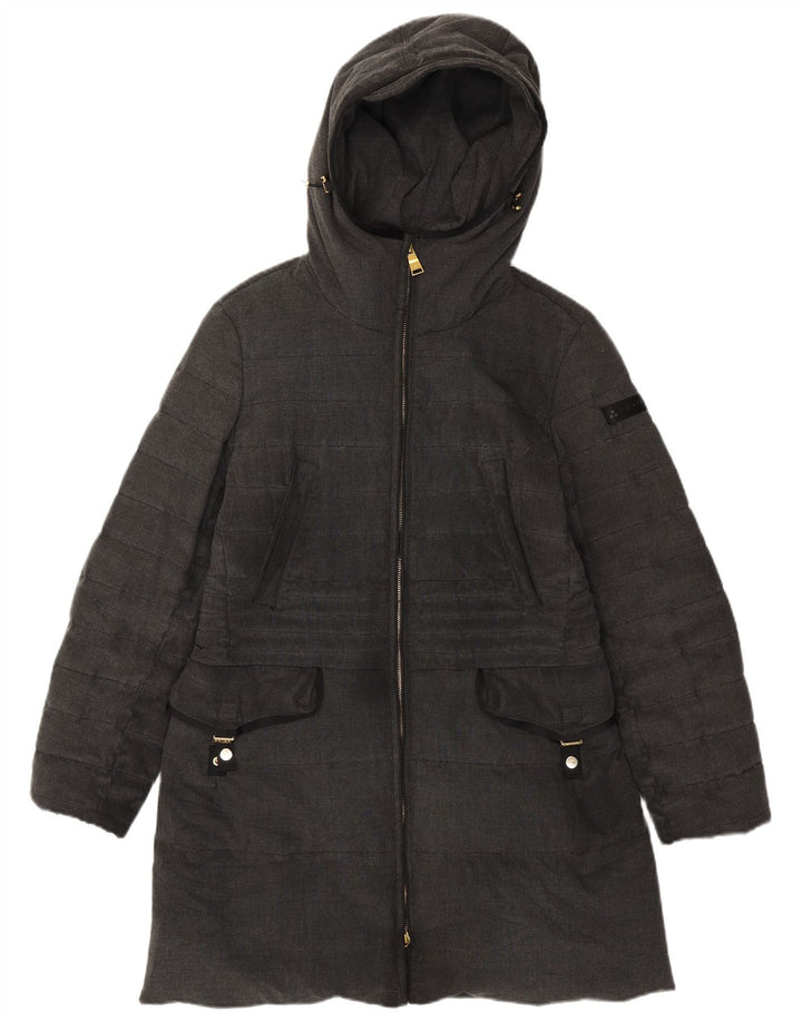 PEUTEREY Polstret frakke med hætte til kvinder IT 46, stor grå polyester