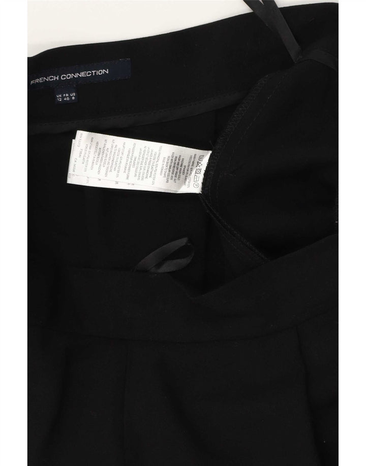 French Connection Kvinder plisseret A-line nederdel UK 12 Medium W28 Sort