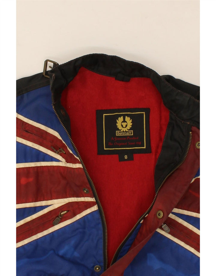 BELSTAFF Girls Crop Bomber Jacket 7-8 Years Multicoloured Colourblock Vintage Belstaff and Second-Hand Belstaff from Messina Hembry 