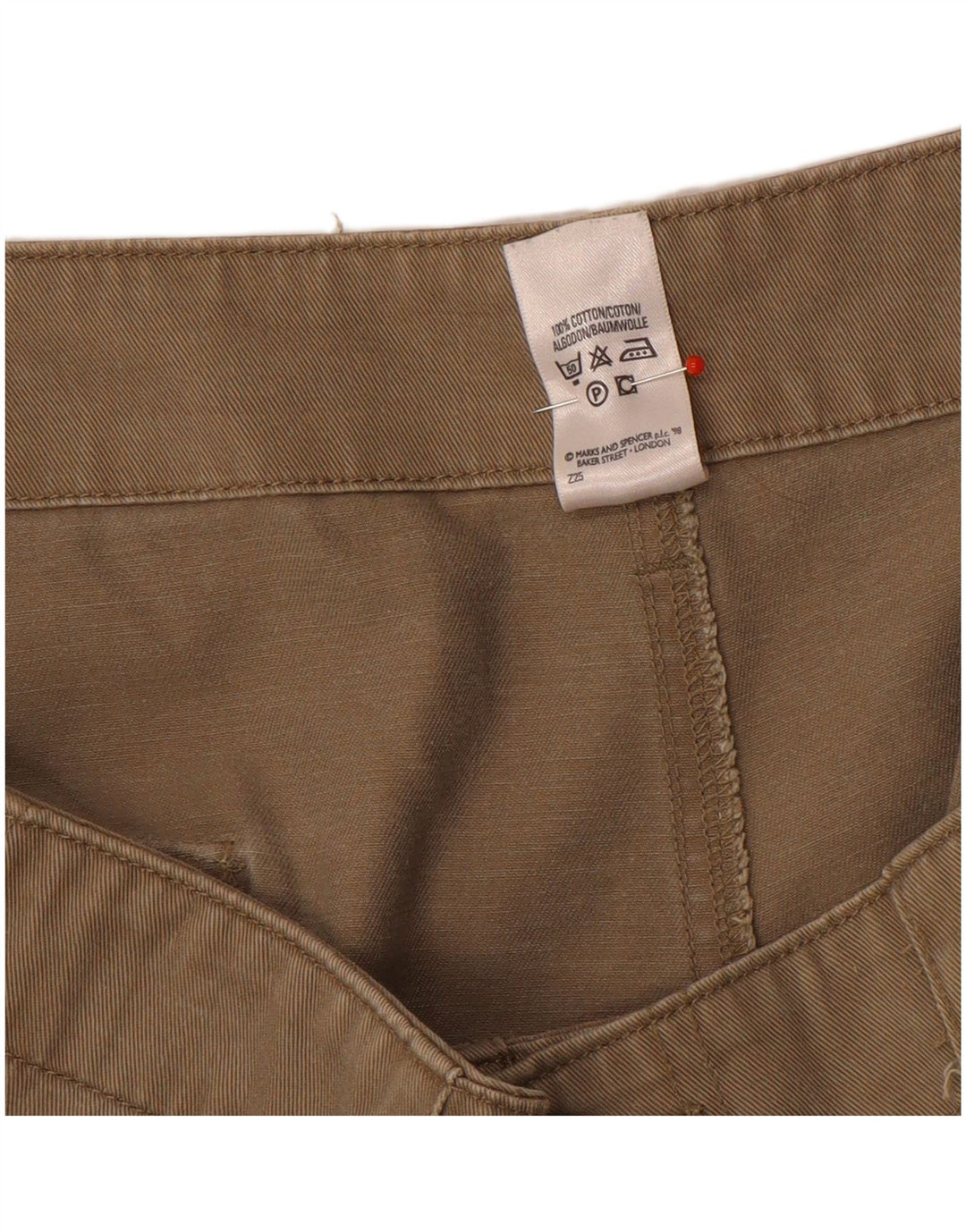 Marks & Spencer Herre Cargo Shorts XL W40 Beige Bomuld