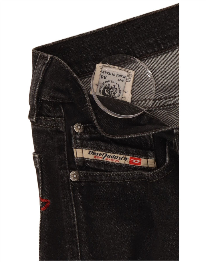 DIESEL Herre Slim Jeans W30 L29 Sort Bomuld