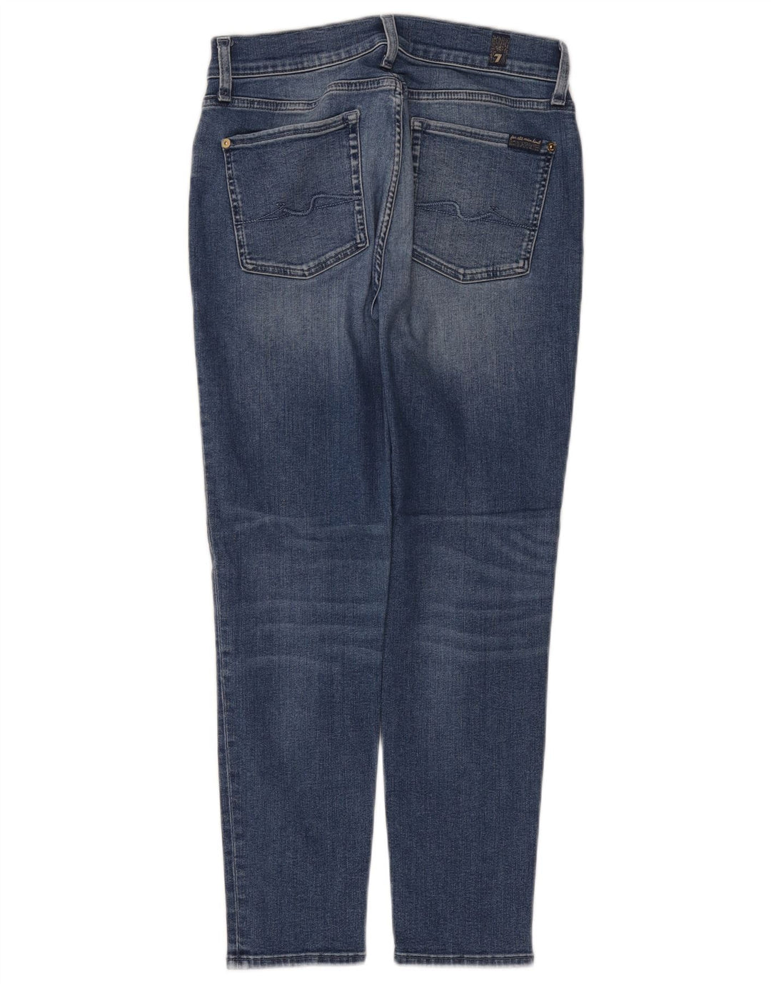 7 For All Mankind Kvinder Slim Jeans W32 L27 Blå Bomuld