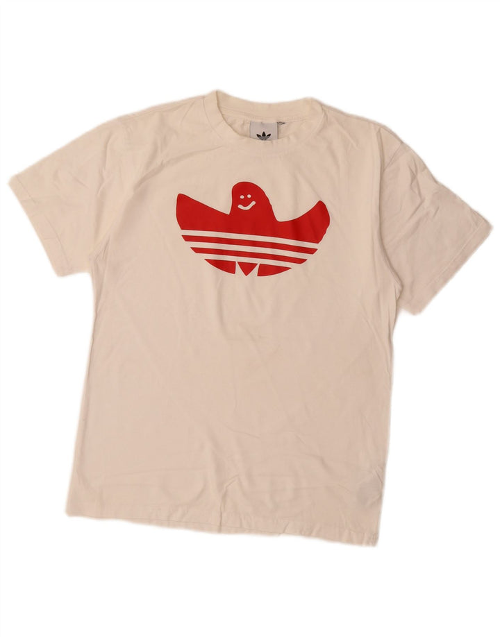 Adidas Grafisk T-shirt top til mænd, lille hvid