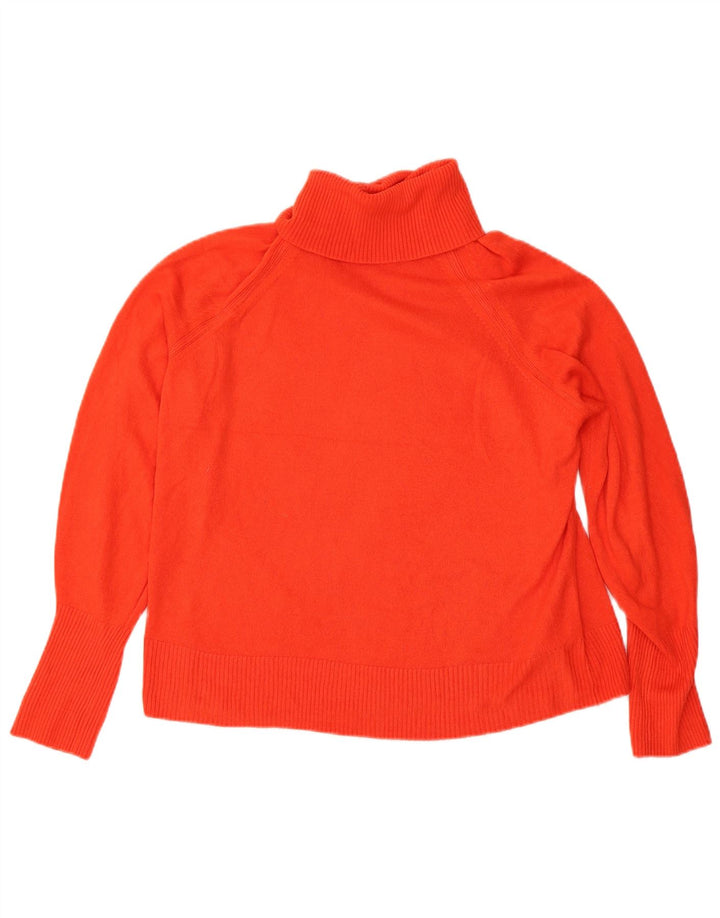 Marks & Spencer Dame Roll Neck Jumper Sweater UK 16 Large Red
