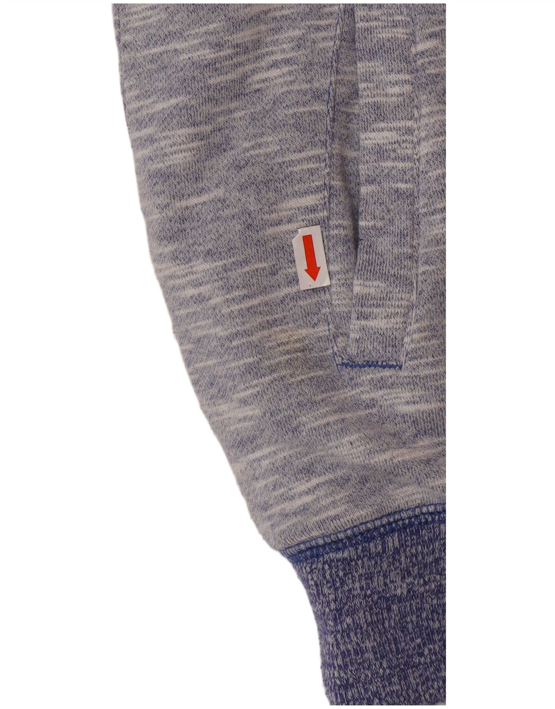 Animal Dame hætte Sherpa jakke UK 10 Small Blue Flecked Bomuld