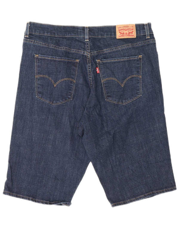 LEVI'S Klassiske Bermuda-denimshorts til kvinder W31 Mellem marineblå bomuld